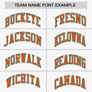 Custom White Orange-Aqua Personalized Raglan Sleeves Authentic Baseball Jersey