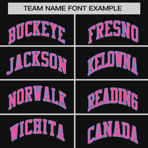 Custom Black Light Blue-Pink Personalized Raglan Sleeves Authentic Baseball Jersey