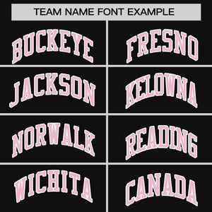 Custom Black Light Pink Personalized Raglan Sleeves Authentic Baseball Jersey