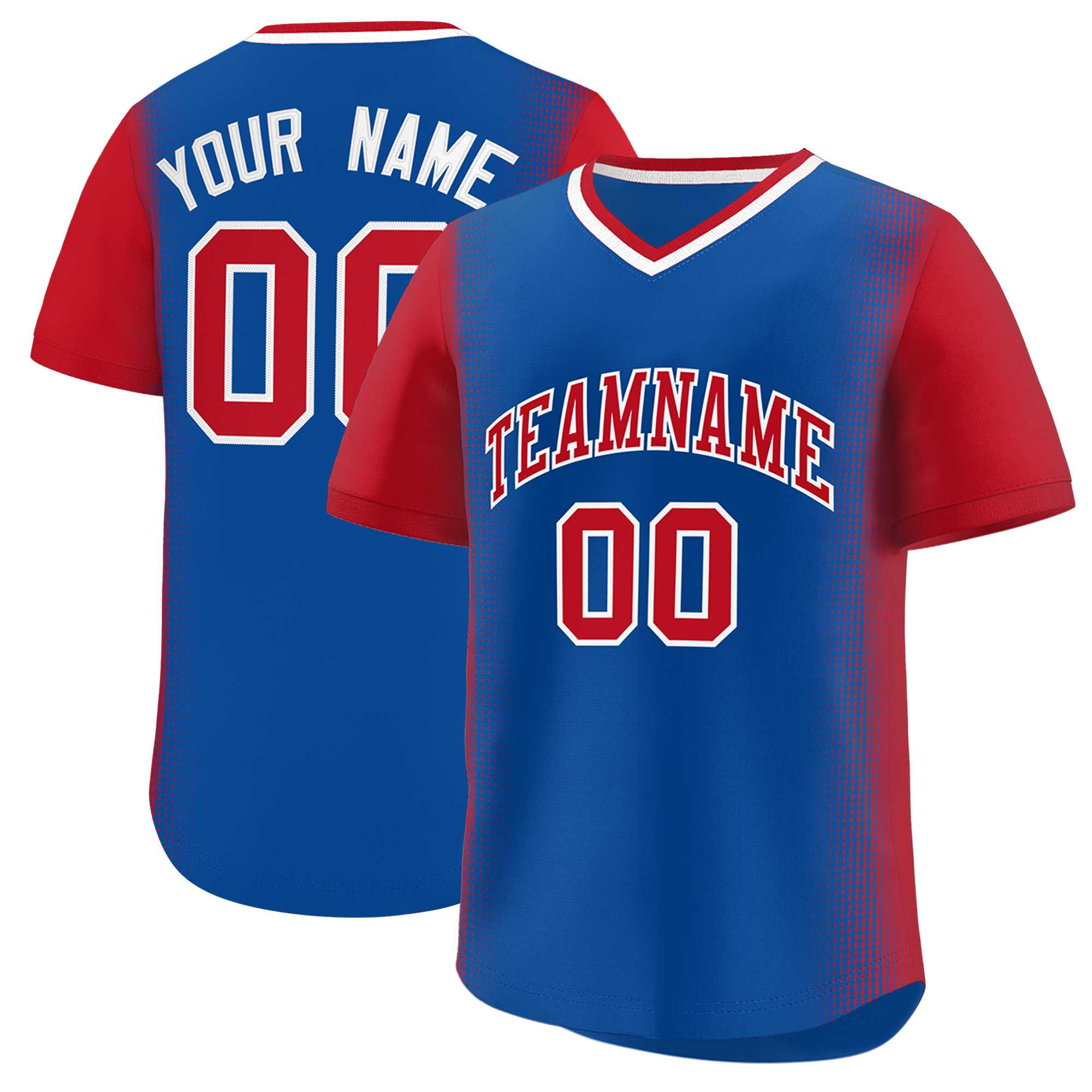 Custom Royal Red Personalized Raglan Sleeves Authentic Baseball Jersey