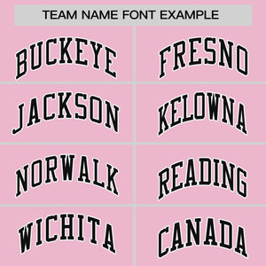 Custom Light Pink Black Personalized Raglan Sleeves Authentic Baseball Jersey