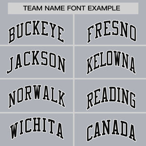 Custom Gray Black Personalized Raglan Sleeves Authentic Baseball Jersey