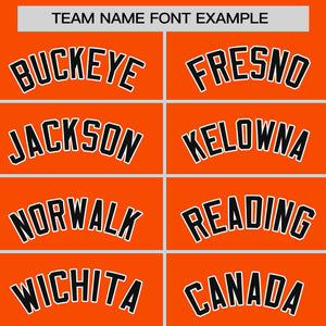 Custom Orange Black Personalized Raglan Sleeves Authentic Baseball Jersey