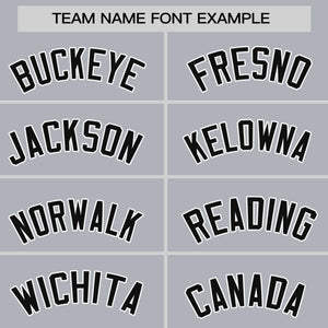 Custom Gray Black Personalized Raglan Sleeves Authentic Baseball Jersey