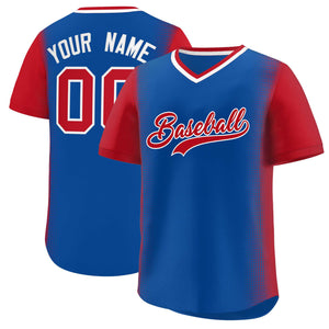 Custom Royal Red Personalized Raglan Sleeves Authentic Baseball Jersey