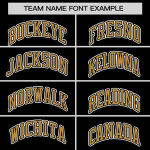 Custom Black Old Gold Personalized Classic Authentic Sleeveless Baseball Jersey