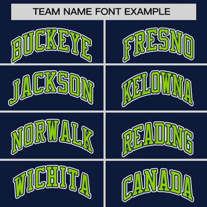 Custom Navy Neon Green Personalized Classic Authentic Sleeveless Baseball Jersey