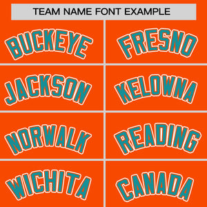 Custom Orange Aqua Personalized Classic Authentic Sleeveless Baseball Jersey