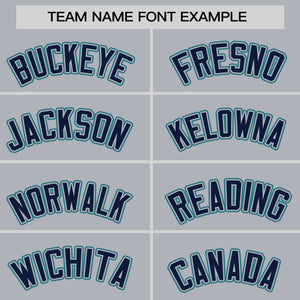 Custom Gray Navy Personalized Classic Authentic Sleeveless Baseball Jersey