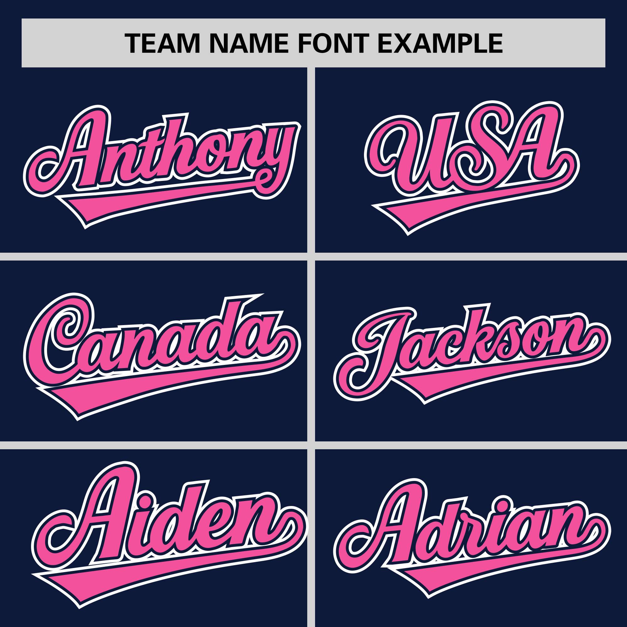 Custom Navy Pink Personalized Classic Authentic Sleeveless Baseball Jersey