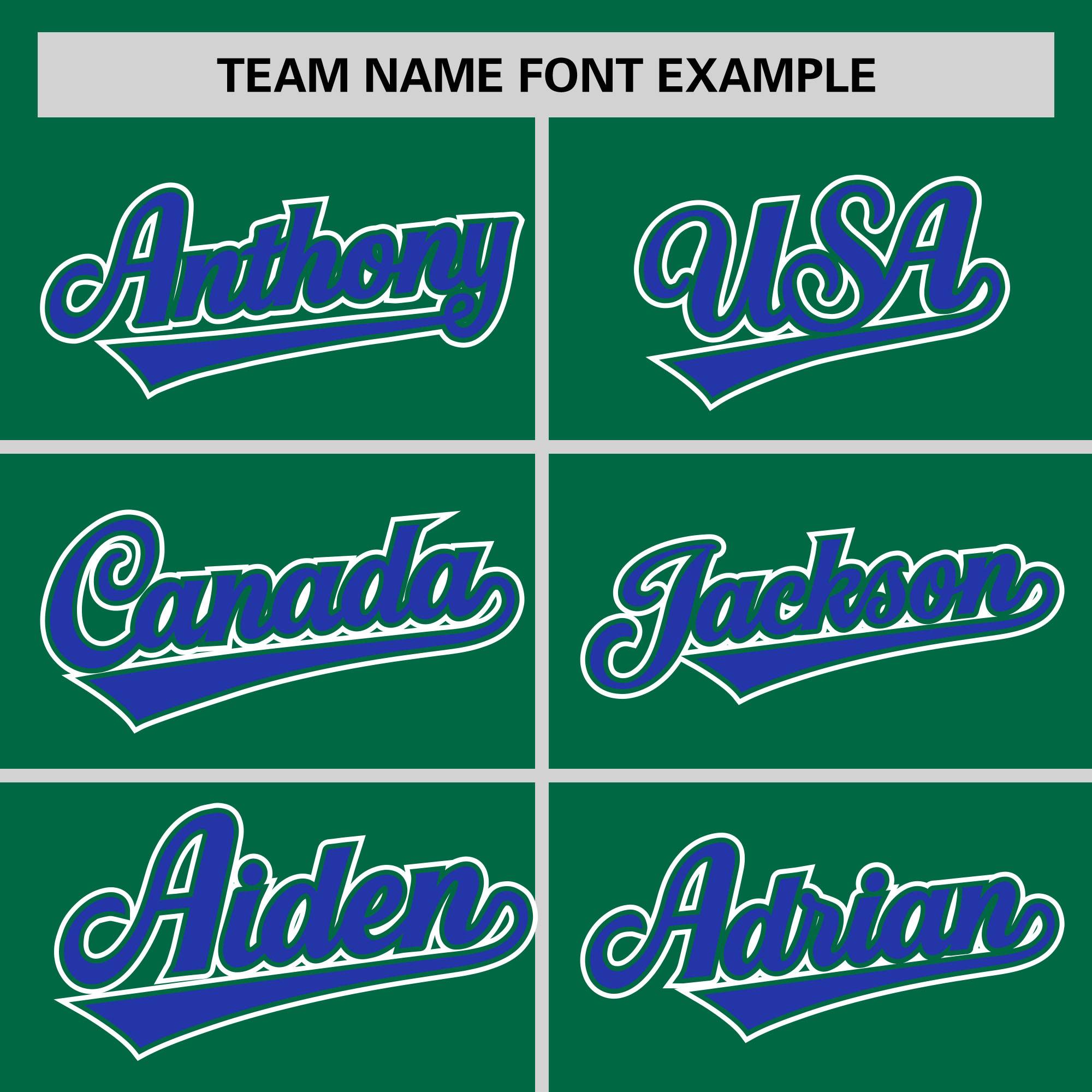 Custom Kelly Green Royal Personalized Classic Authentic Sleeveless Baseball Jersey