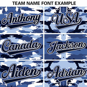 Custom Navy Cream-Royal Camo Outdoor Windbreaker Personalized Waterproof Jacket