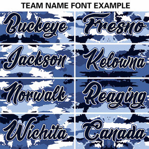 Custom Navy Cream-Royal Camo Outdoor Windbreaker Personalized Waterproof Jacket