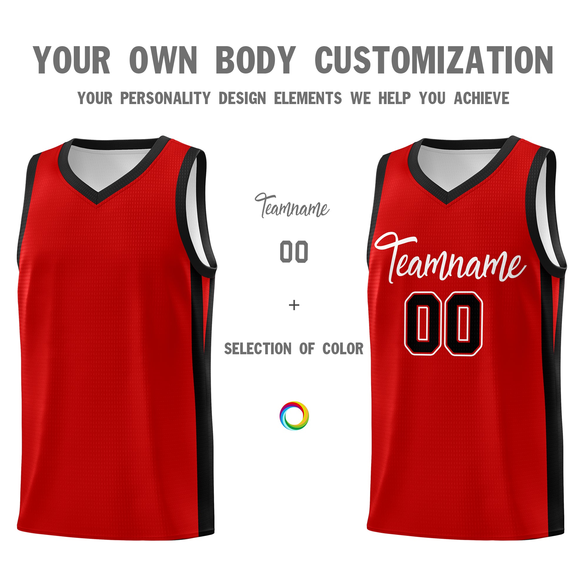 Custom Red White Classic Tops Mesh Sport Basketball Jersey