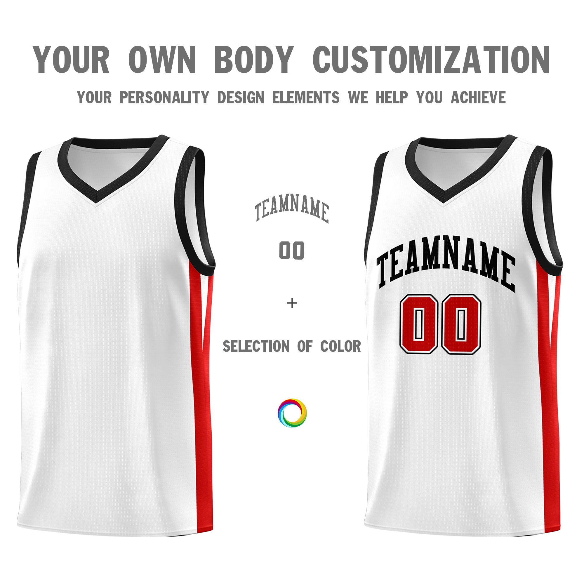 Custom White White Classic Tops Mesh Sport Basketball Jersey