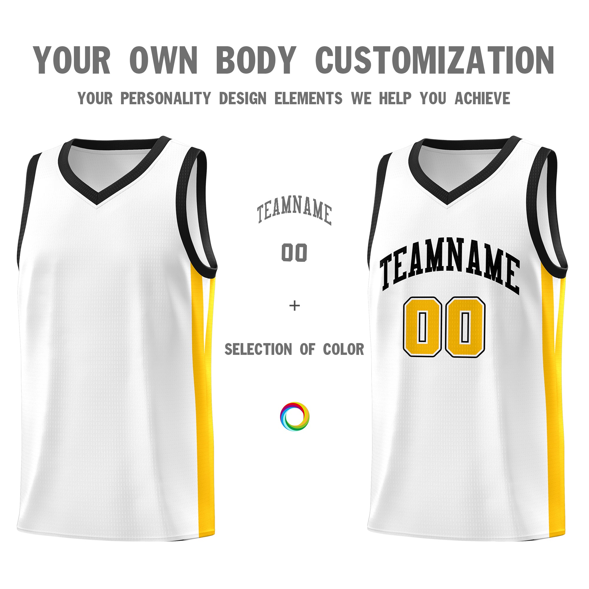 Custom White White Classic Tops Mesh Sport Basketball Jersey