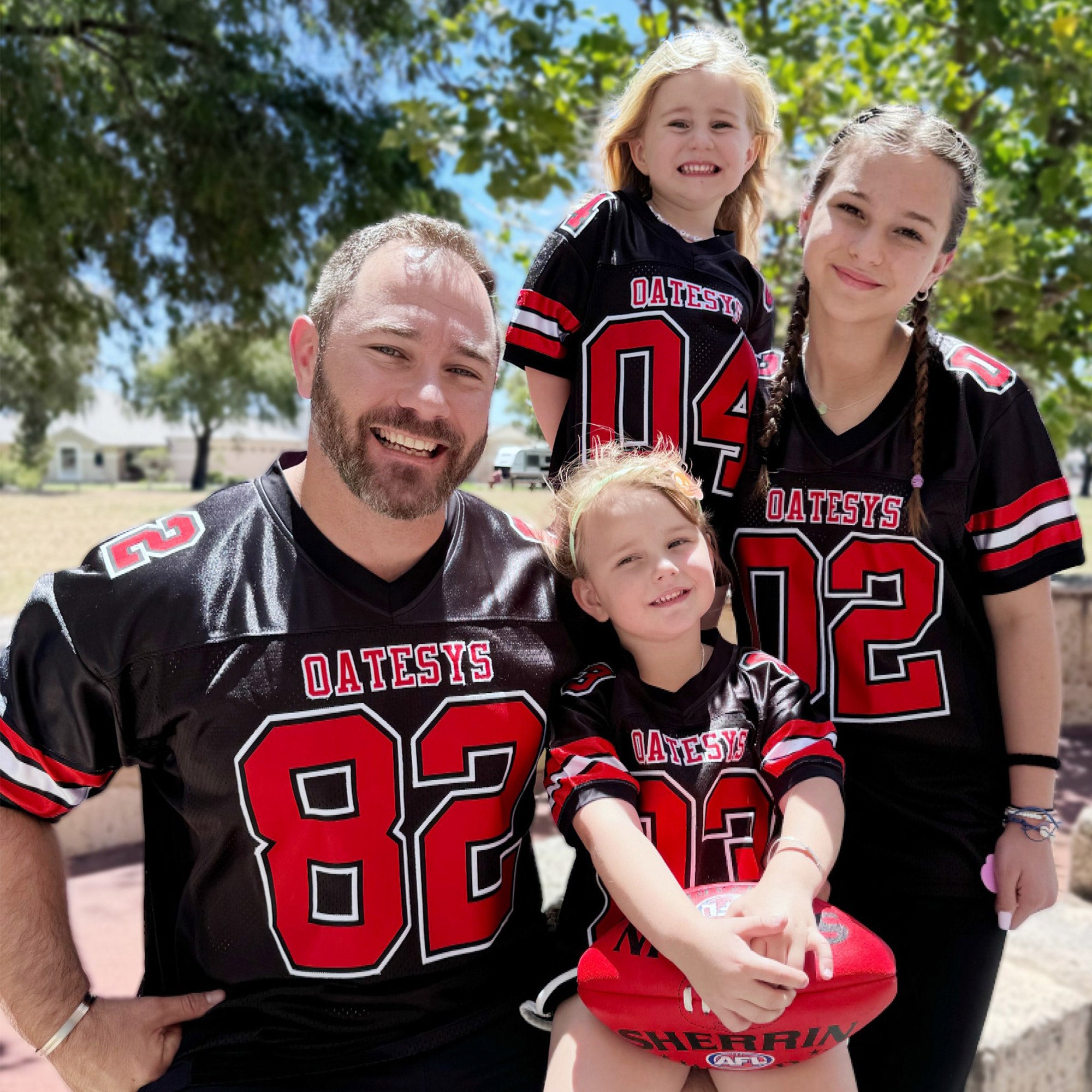 Custom Red White-Black Classic Style Mesh Authentic Football Jersey