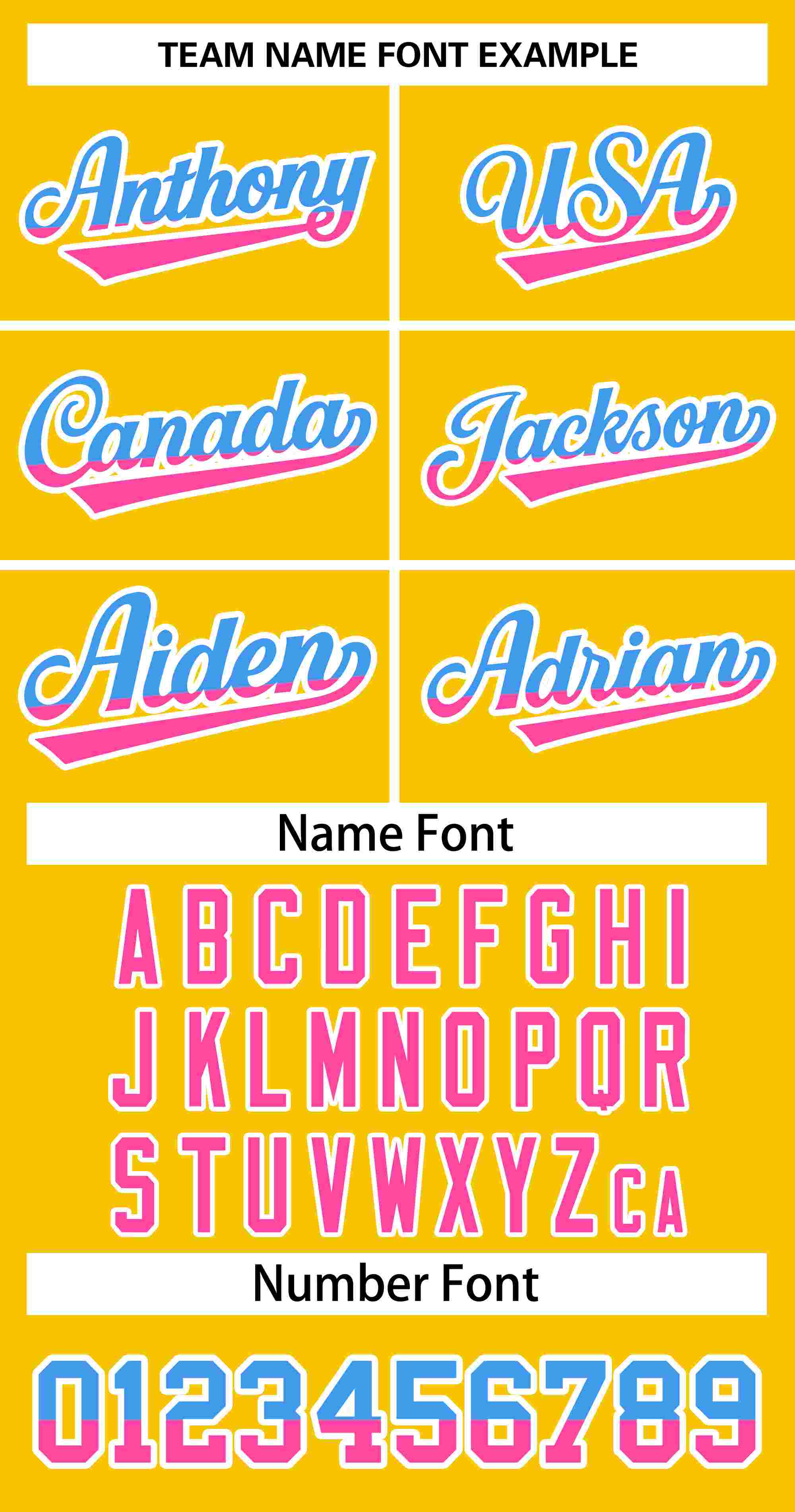 Custom Gold Powder Blue Pink-White Stripe Font Gradient Fashion Authentic Baseball Jersey