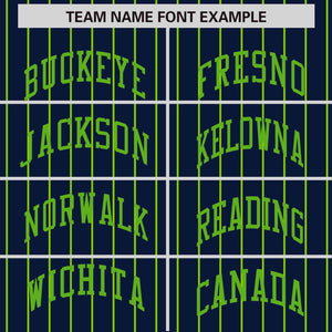 Custom Navy Green Raglan Sleeves Varsity Full-Snap Pinstripe Letterman Baseball Jacket