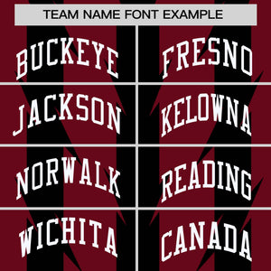 Custom Crimson Crimson Varsity Full-Snap Blade Pattern Raglan Sleeves Letterman Baseball Jacket