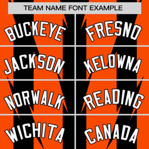 Custom Orange Orange Varsity Full-Snap Blade Pattern Raglan Sleeves Letterman Baseball Jacket