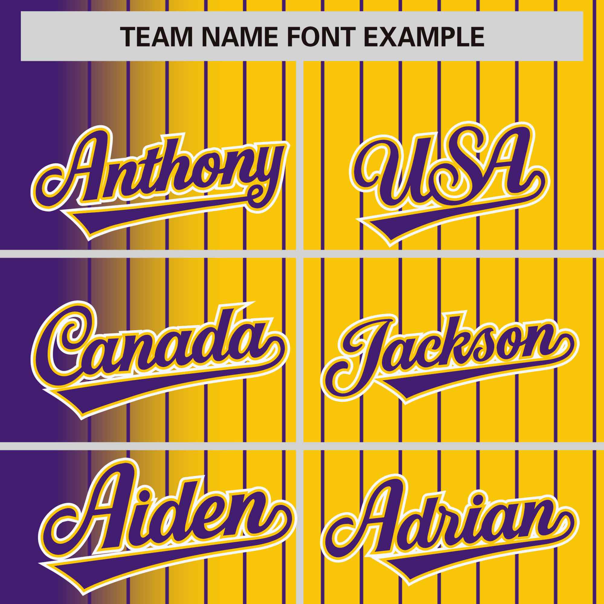 Custom Gold Purple Gradient Varsity Full-Snap Pinstripe Letterman Baseball Jacket