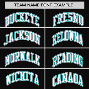 Custom Black Gray-Aqua Varsity Full-Snap Authentic Raglan Sleeves Letterman Bomber Jacket