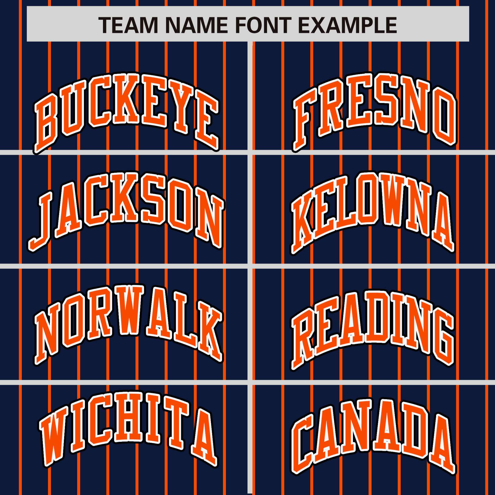 Custom Navy Orange Raglan Sleeves Varsity Full-Snap Pinstripe Letterman Baseball Jacket