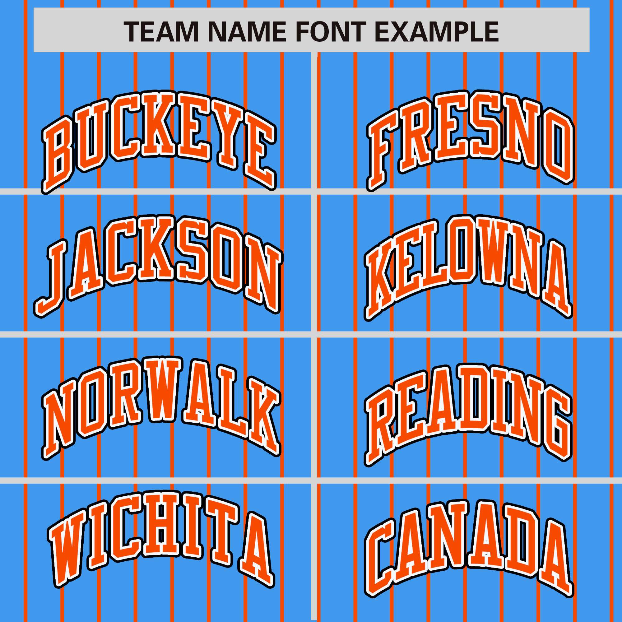 Custom Powder Blue Orange Raglan Sleeves Varsity Full-Snap Pinstripe Letterman Baseball Jacket