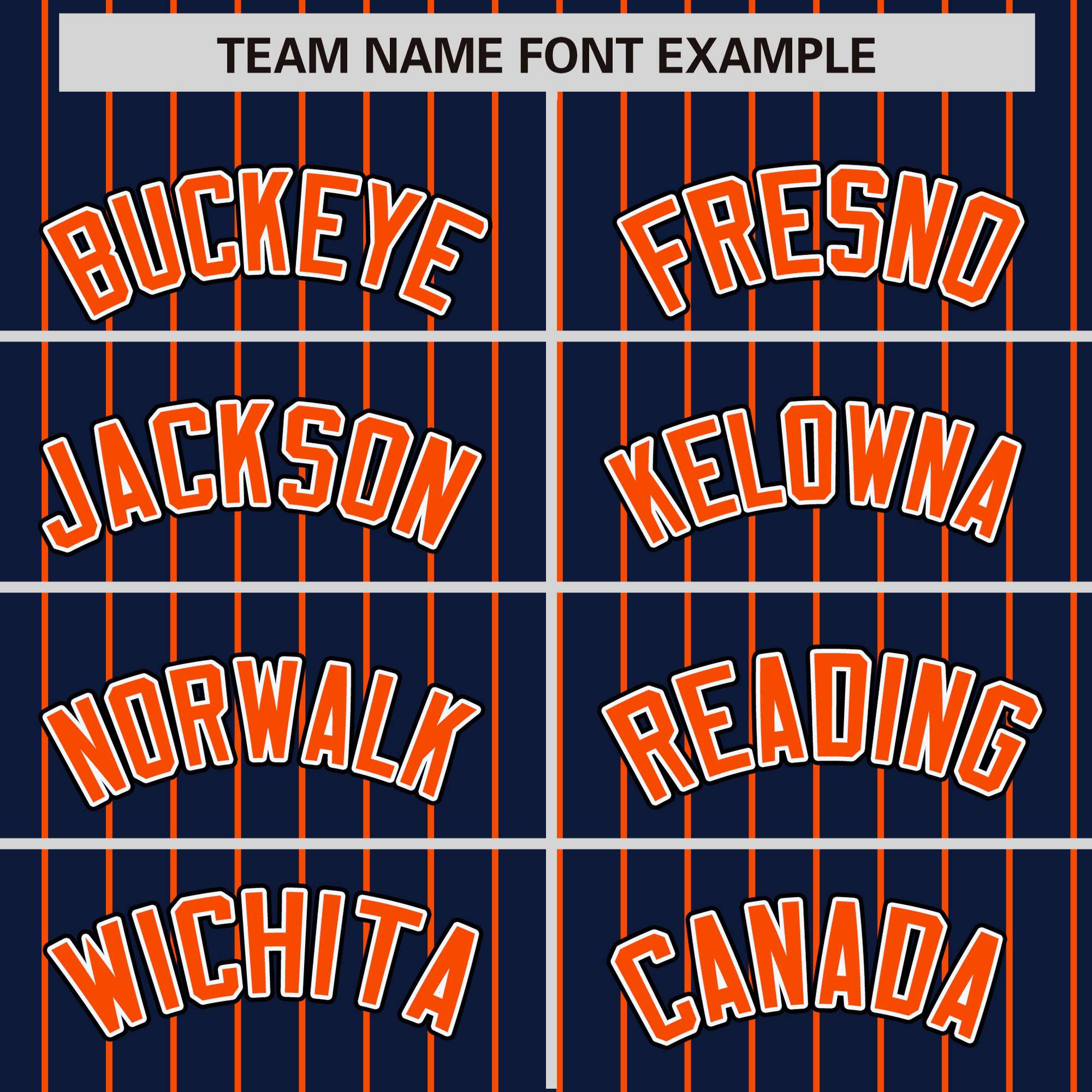 Custom Navy Orange Raglan Sleeves Varsity Full-Snap Pinstripe Letterman Baseball Jacket