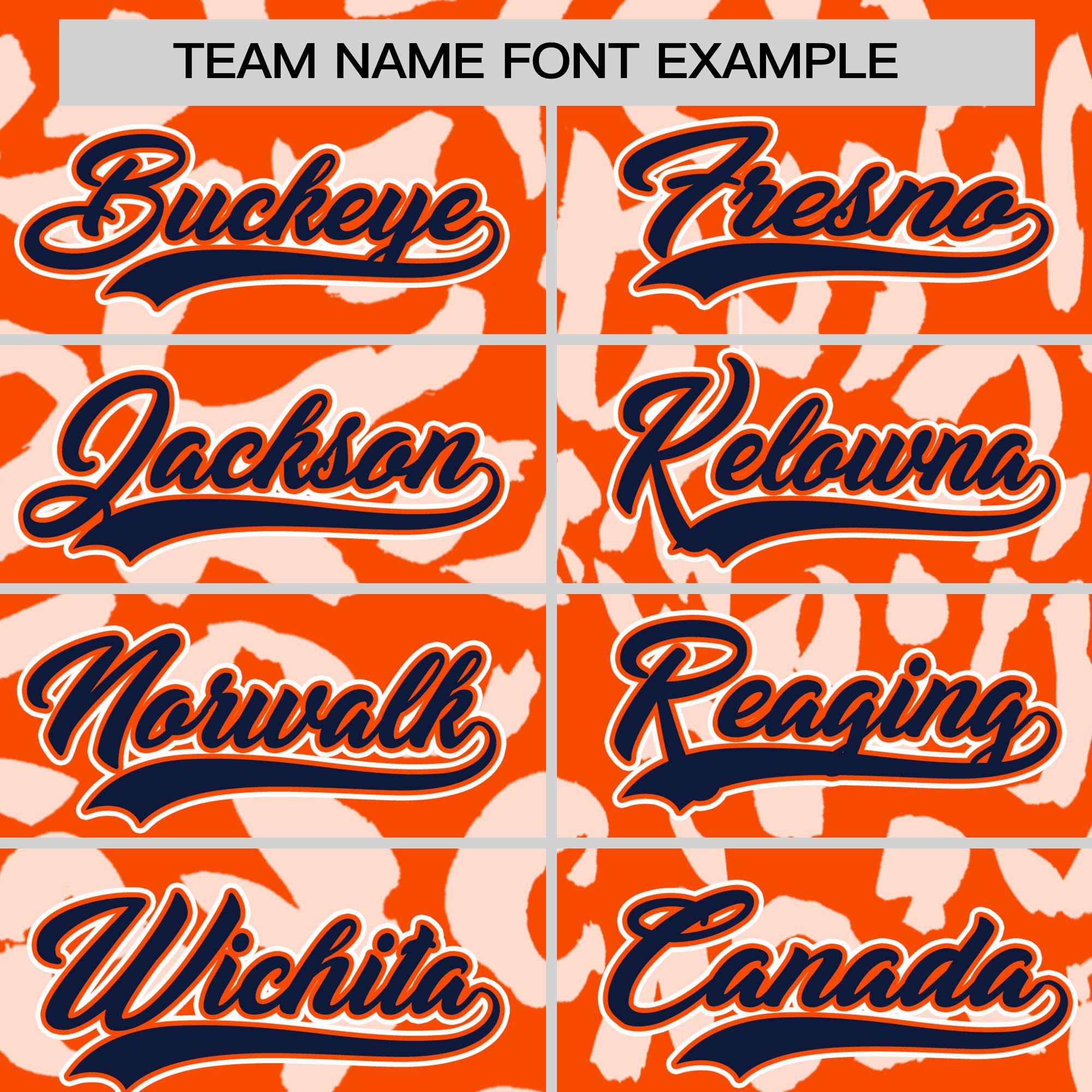 Custom Orange White Varsity Full-Snap Leopard Print Graffiti Pattern Letterman Baseball Jacket