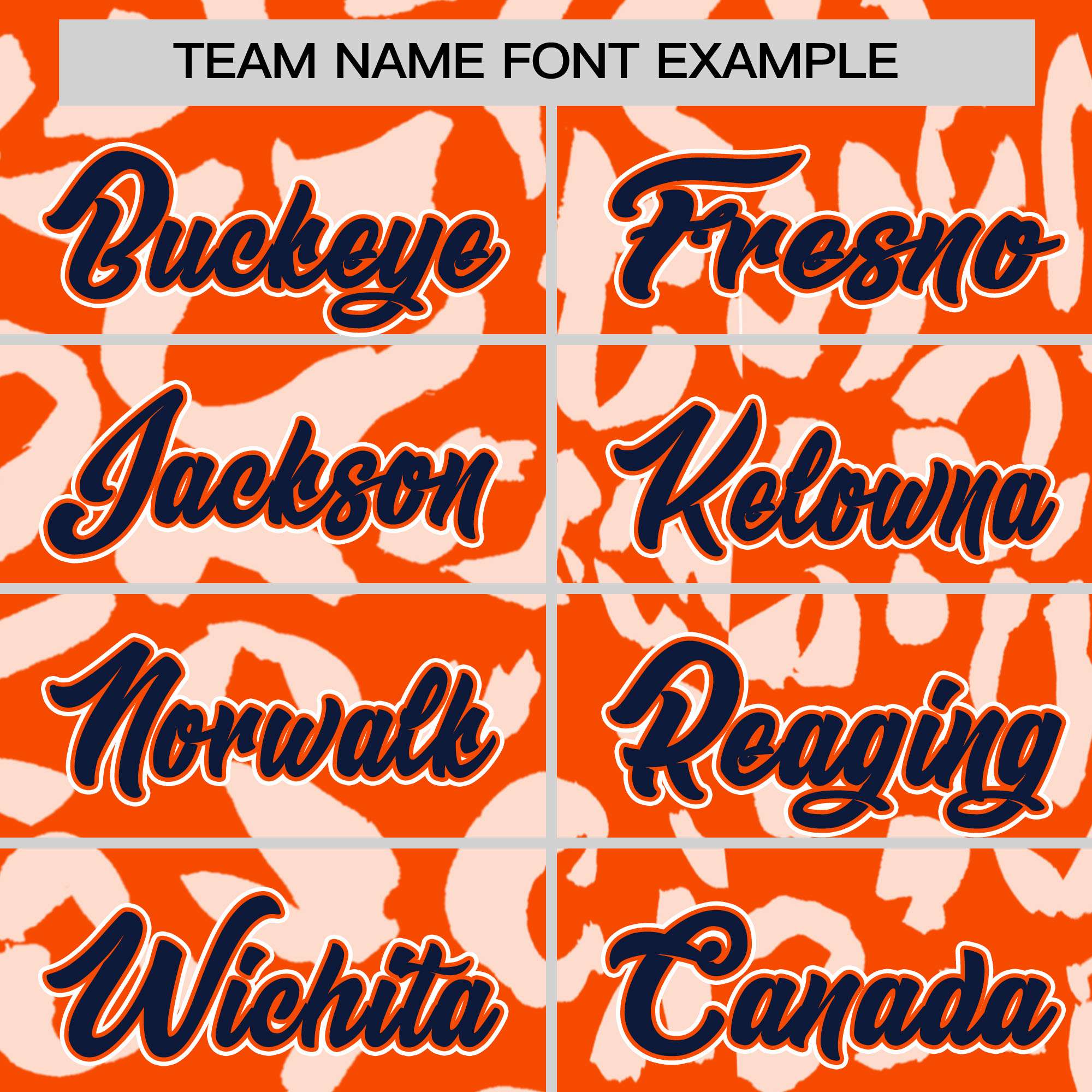 Custom Orange White Varsity Full-Snap Leopard Print Graffiti Pattern Letterman Baseball Jacket