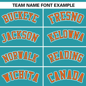 Custom Aqua Orange-Aqua Raglan Sleeves Varsity Full-Snap Letterman Baseball Jacket