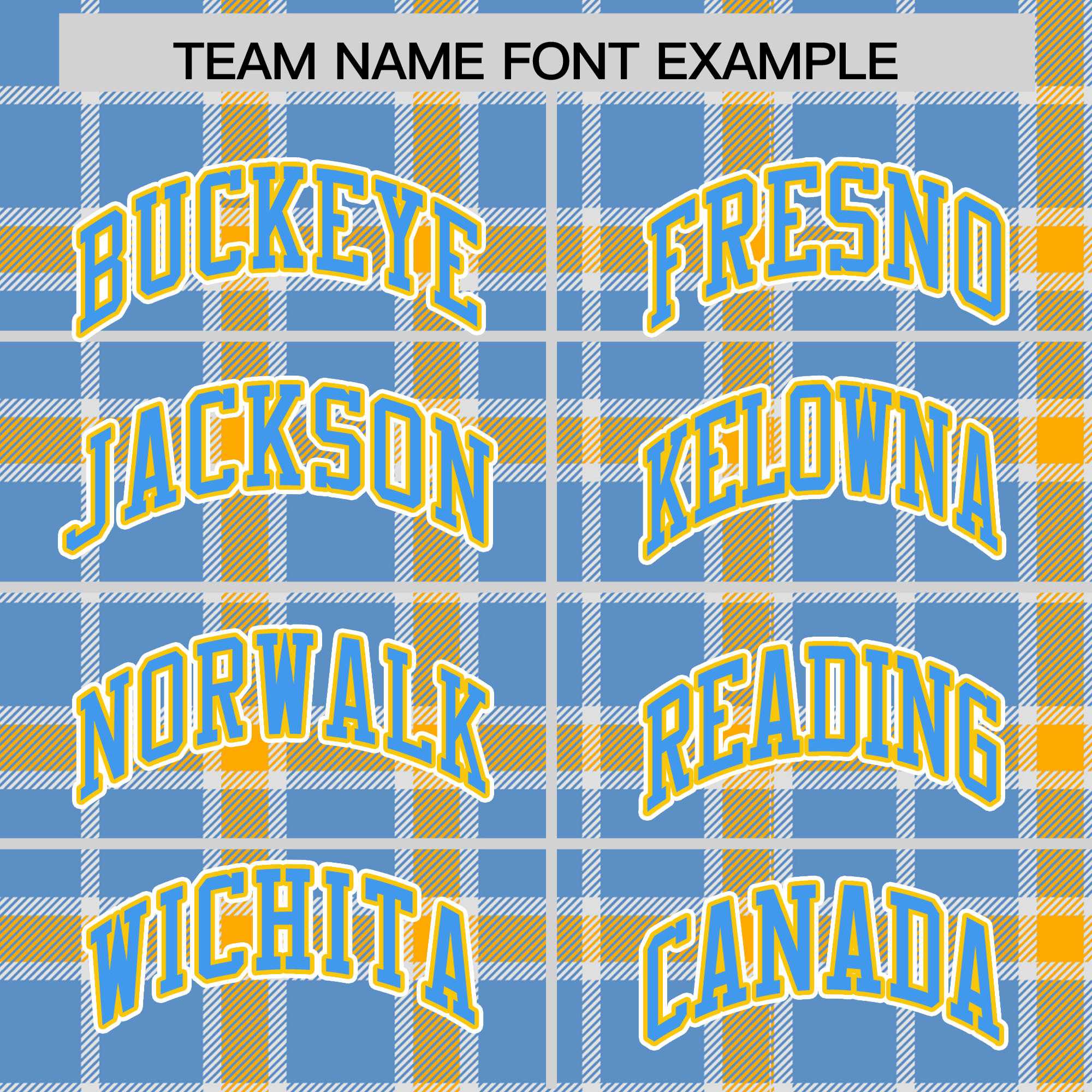 Custom Light Blue Yellow Varsity Full-Snap Plaid Pattern Letterman Baseball Jacket