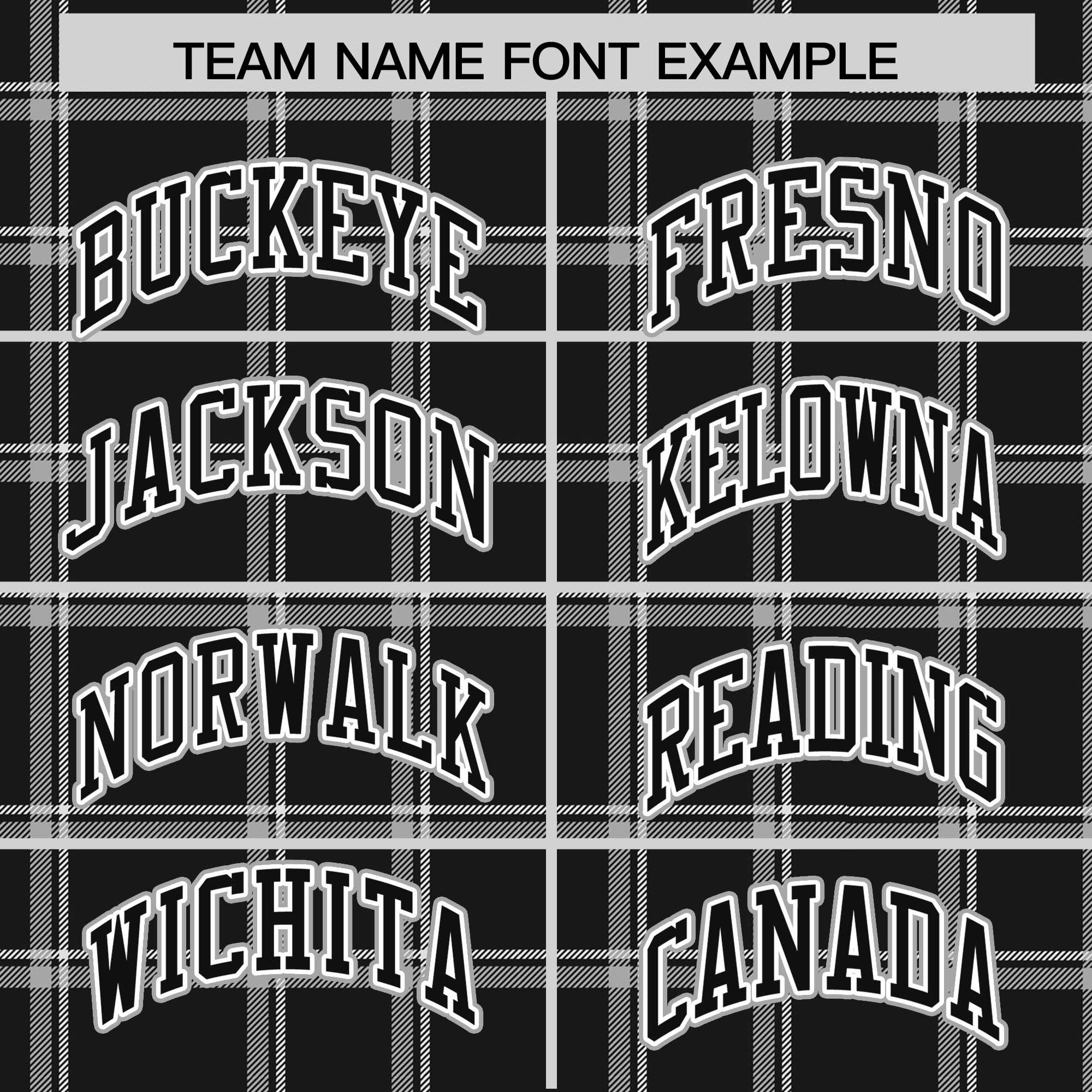 Custom Black Gray Varsity Full-Snap Plaid Pattern Letterman Baseball Jacket