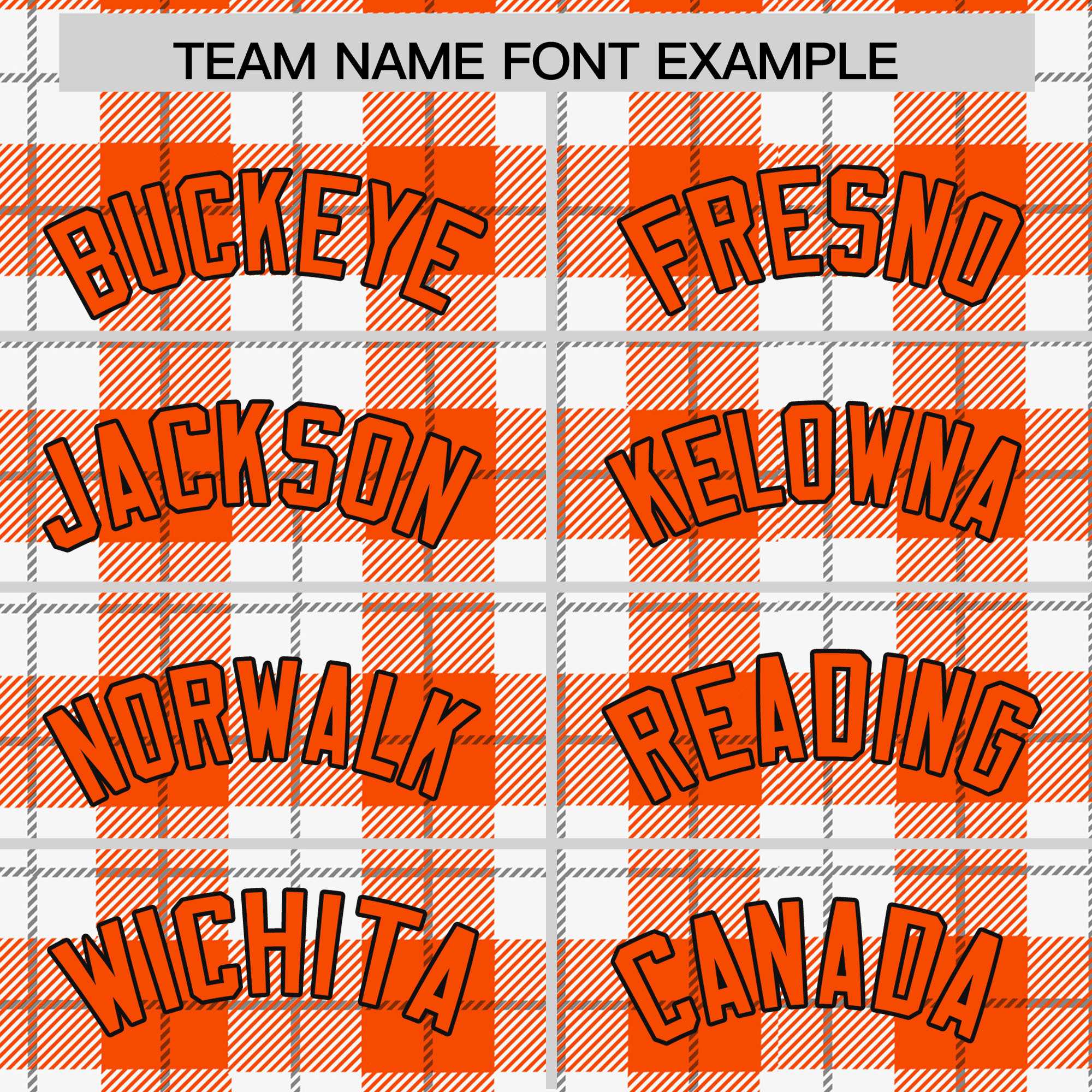 Custom Orange White Varsity Full-Snap Plaid Pattern Letterman Baseball Jacket