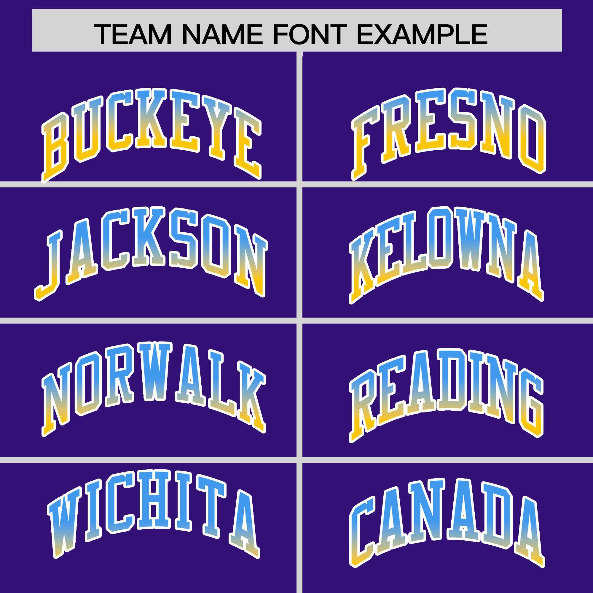 Custom Purple Powder Blue-Gold Gradient Varsity Full-Snap Raglan Sleeves Baseball Jacket