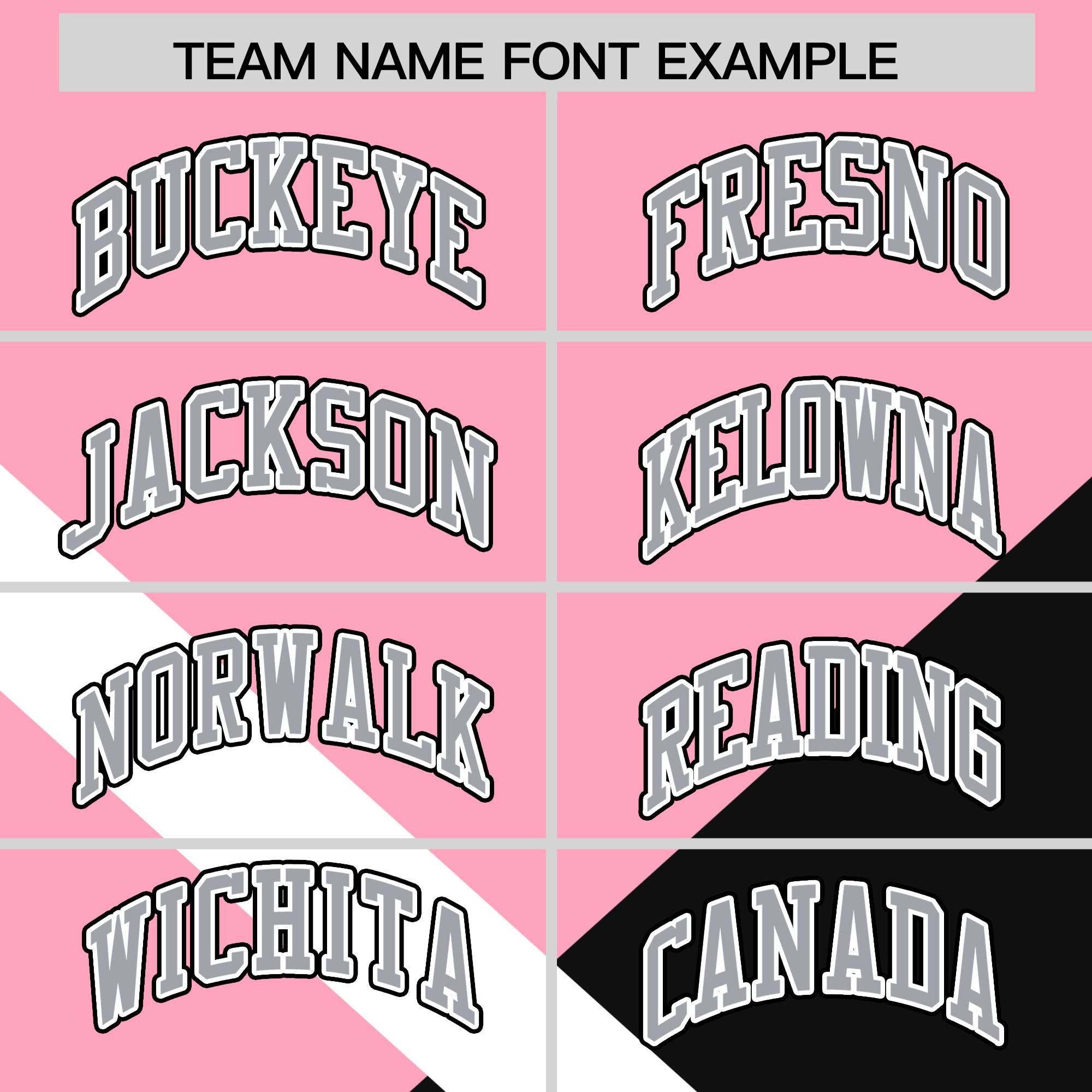 Custom Light Pink Black Raglan Sleeves Varsity Full-Snap Letterman Baseball Jacket