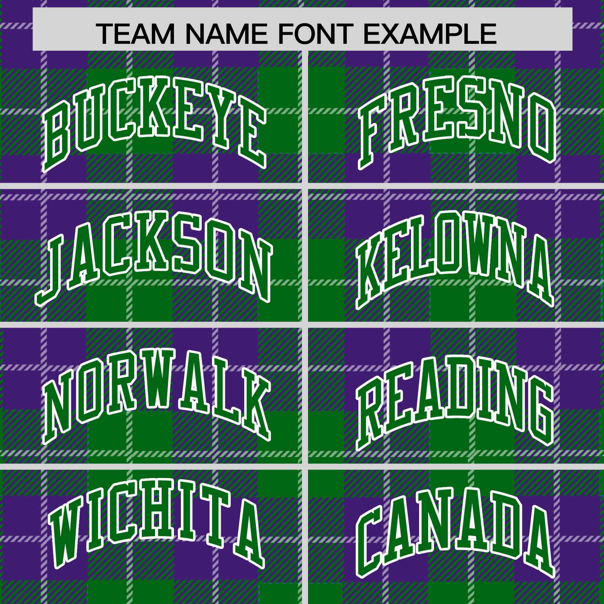 Custom Purple Green-White Varsity Full-Snap Plaid Pattern Letterman Baseball Jacket