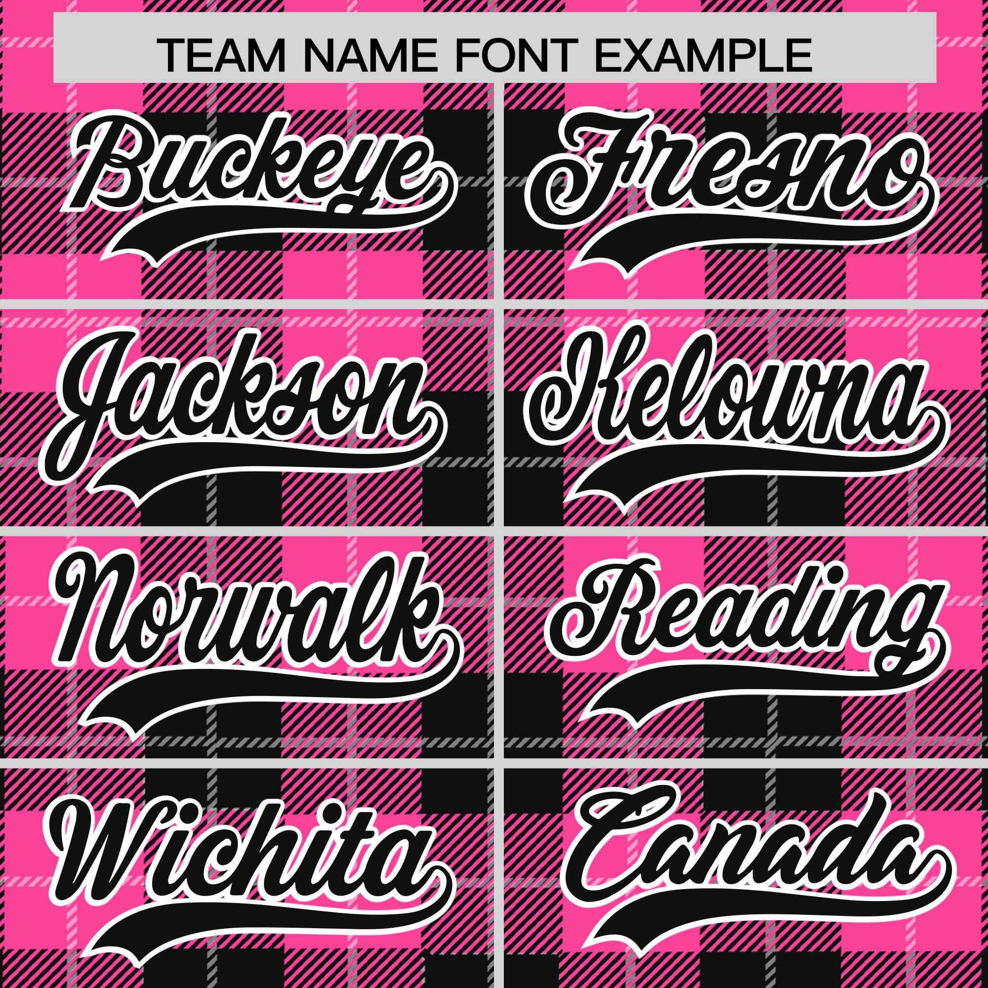 Custom Pink Black-White Varsity Full-Snap Plaid Pattern Letterman Baseball Jacket