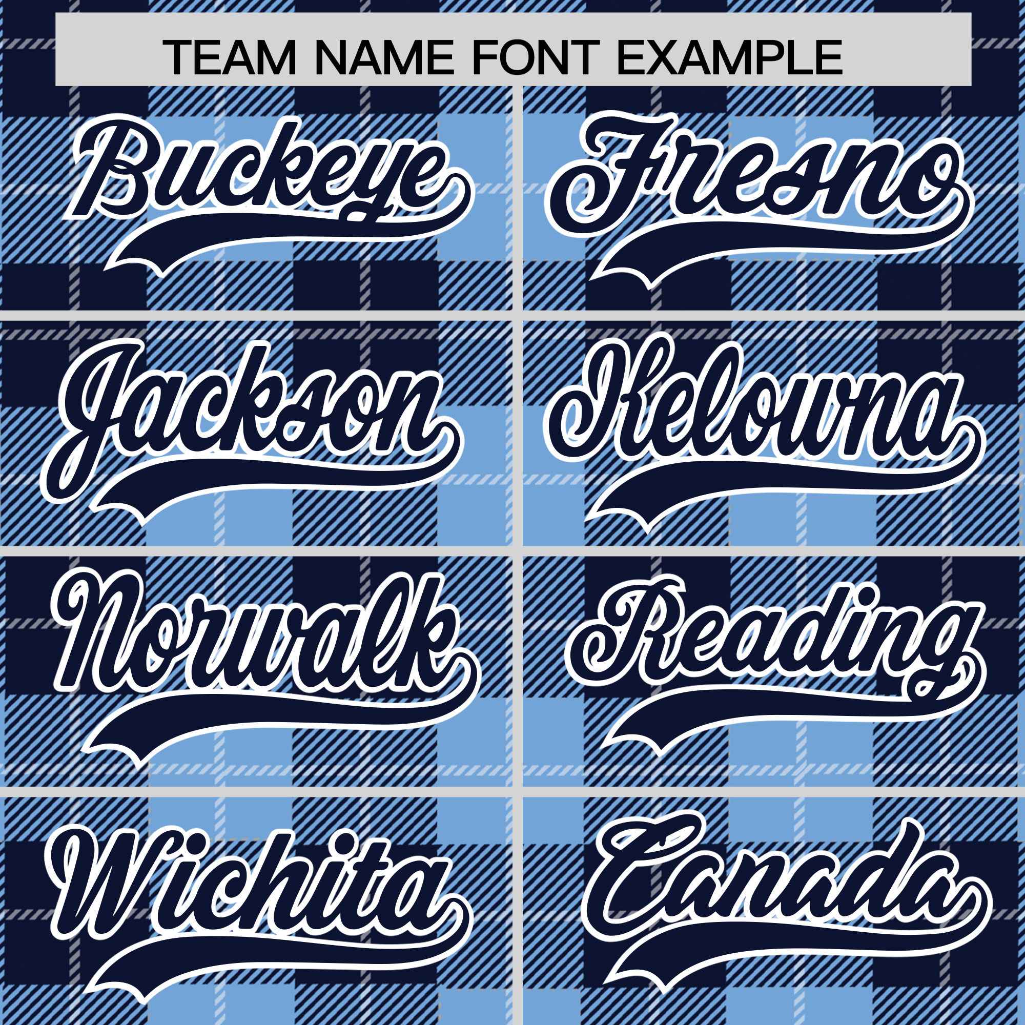 Custom Powder Blue Navy-White Varsity Full-Snap Plaid Pattern Letterman Baseball Jacket