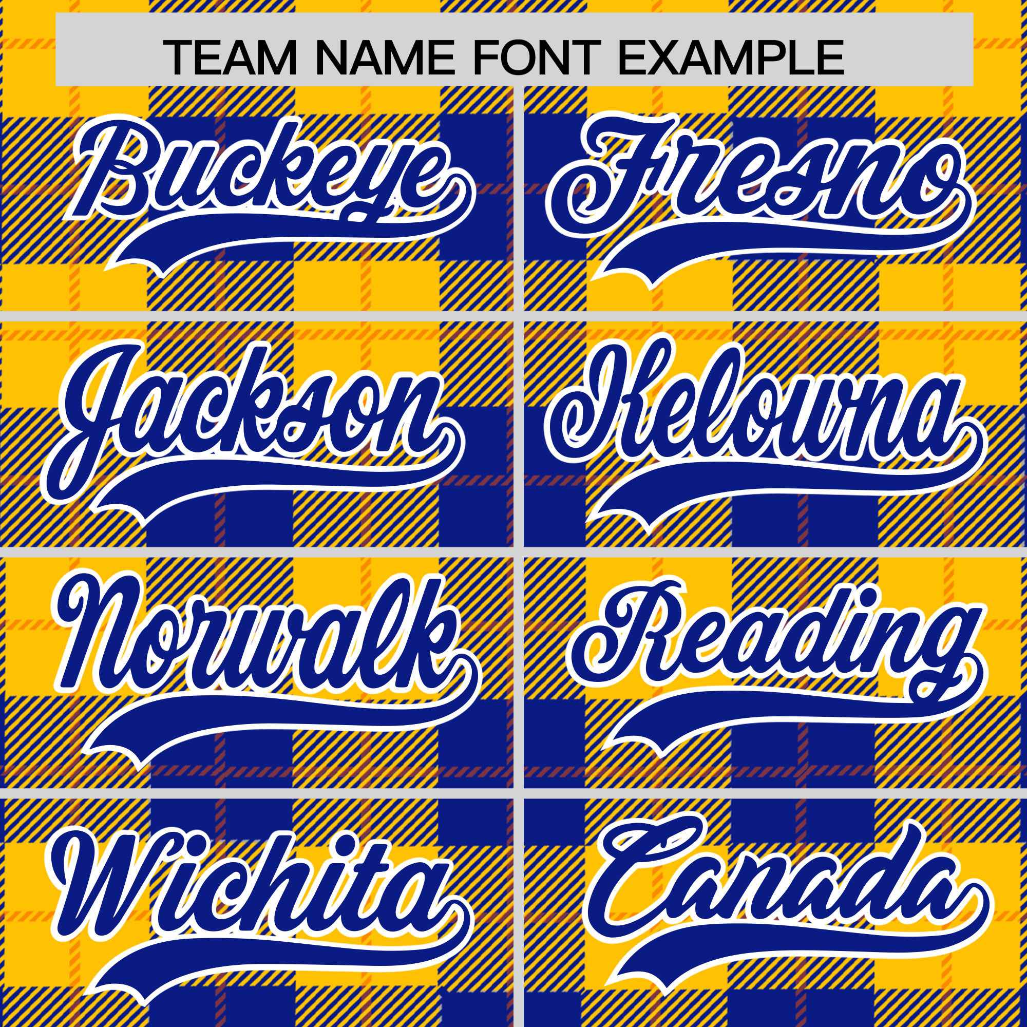 Custom Yellow Royal-Orange Varsity Full-Snap Plaid Pattern Letterman Baseball Jacket