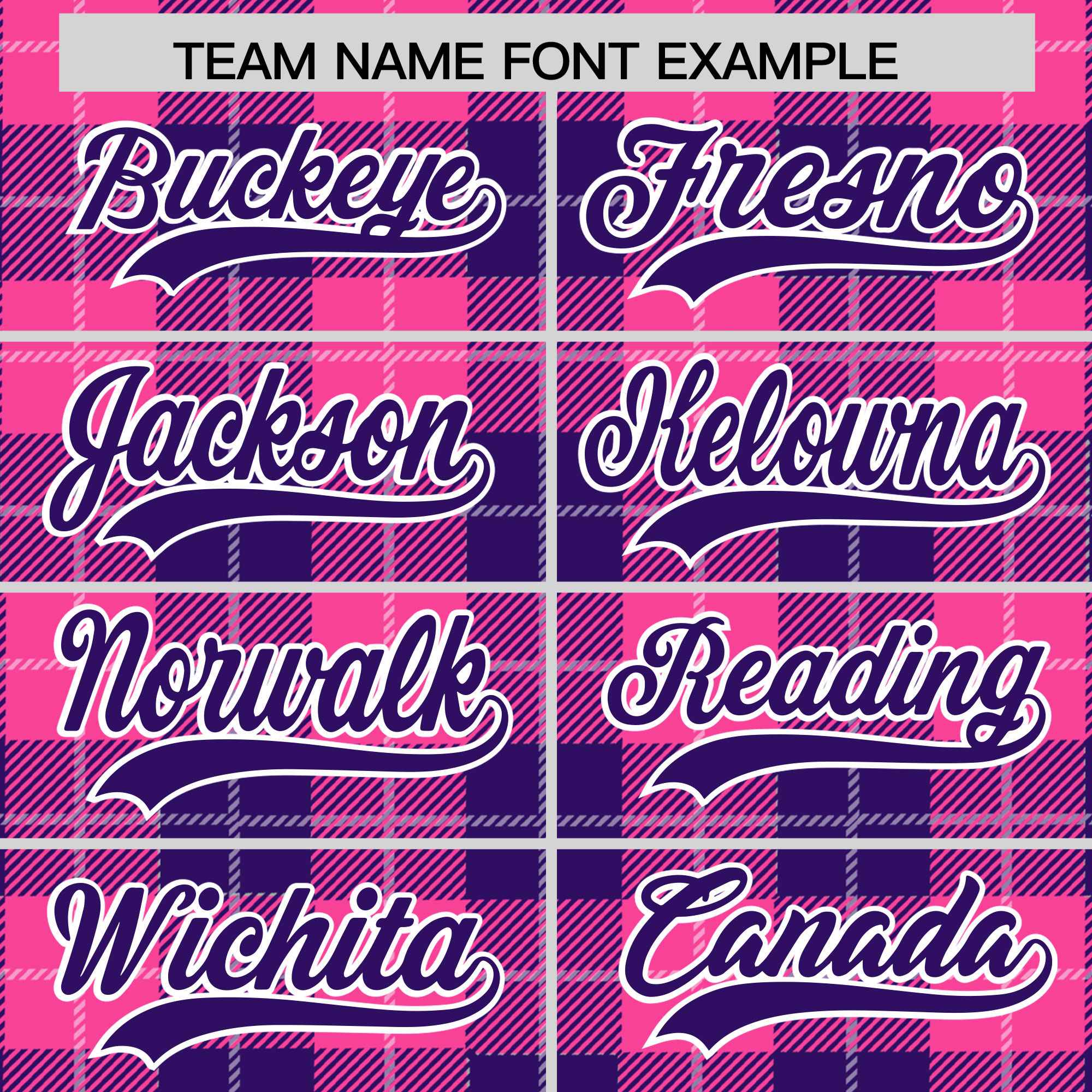 Custom Pink Purple-White Varsity Full-Snap Plaid Pattern Letterman Baseball Jacket