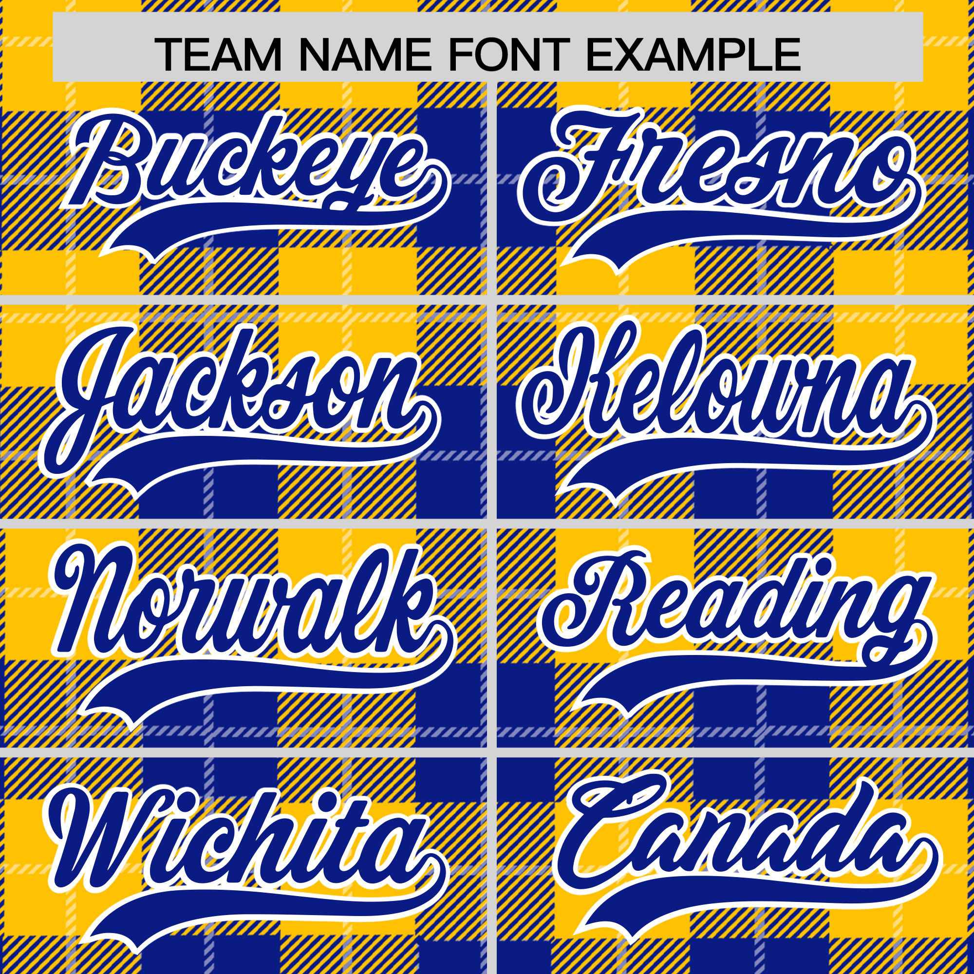 Custom Royal Gold-White Varsity Full-Snap Plaid Pattern Letterman Baseball Jacket