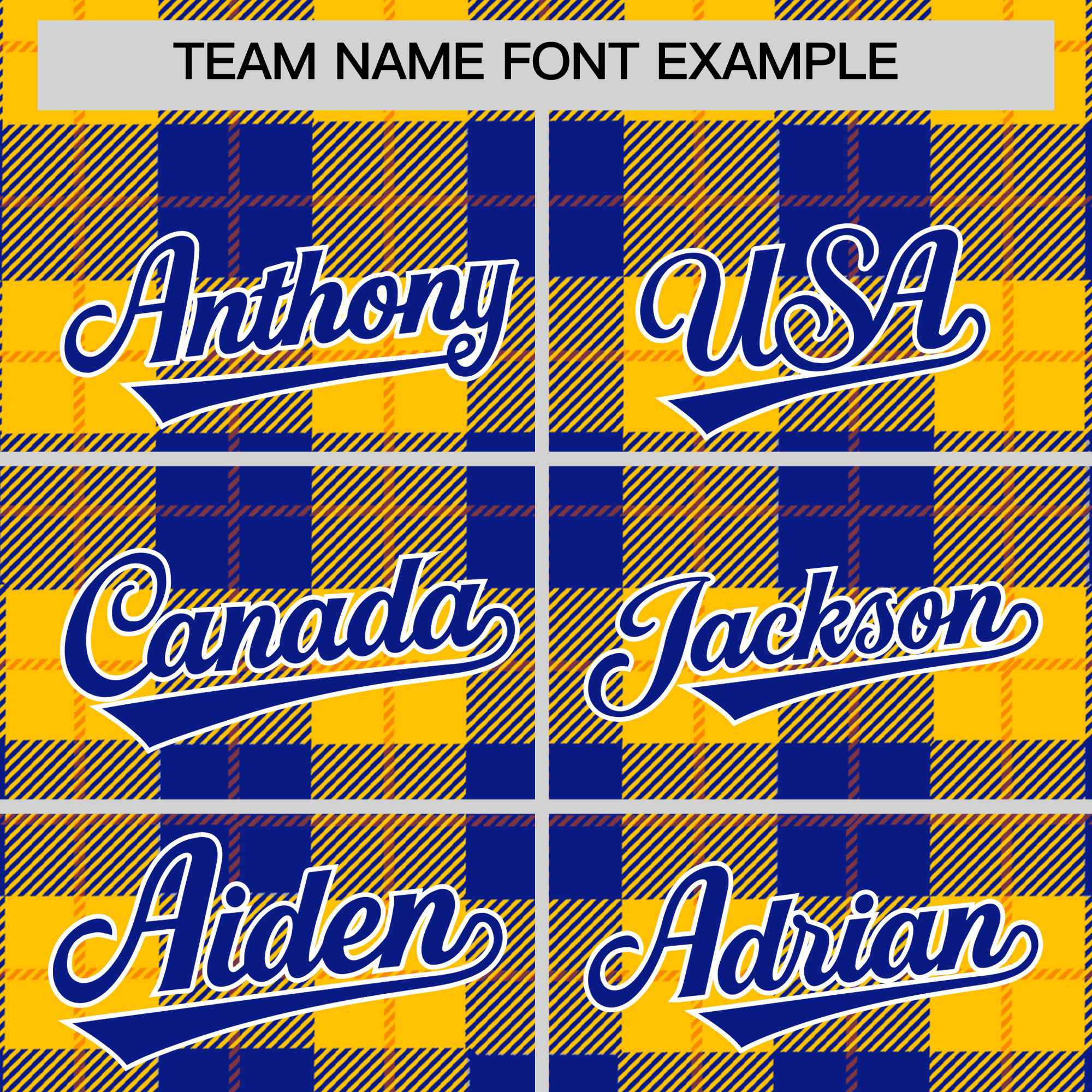 Custom Yellow Royal-Orange Varsity Full-Snap Plaid Pattern Letterman Baseball Jacket