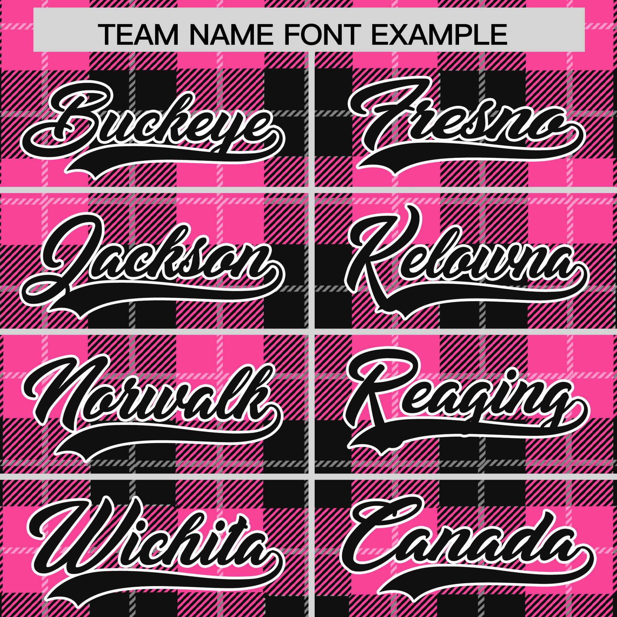 Custom Pink Black-White Varsity Full-Snap Plaid Pattern Letterman Baseball Jacket