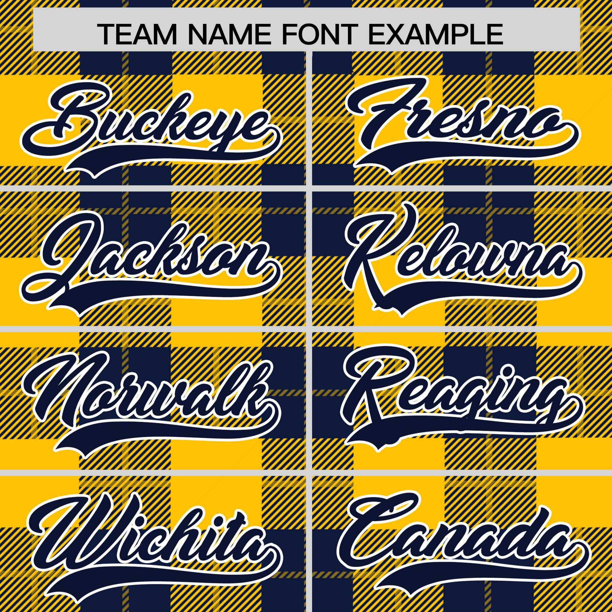 Custom Gold Navy-Gold Varsity Full-Snap Plaid Pattern Letterman Baseball Jacket