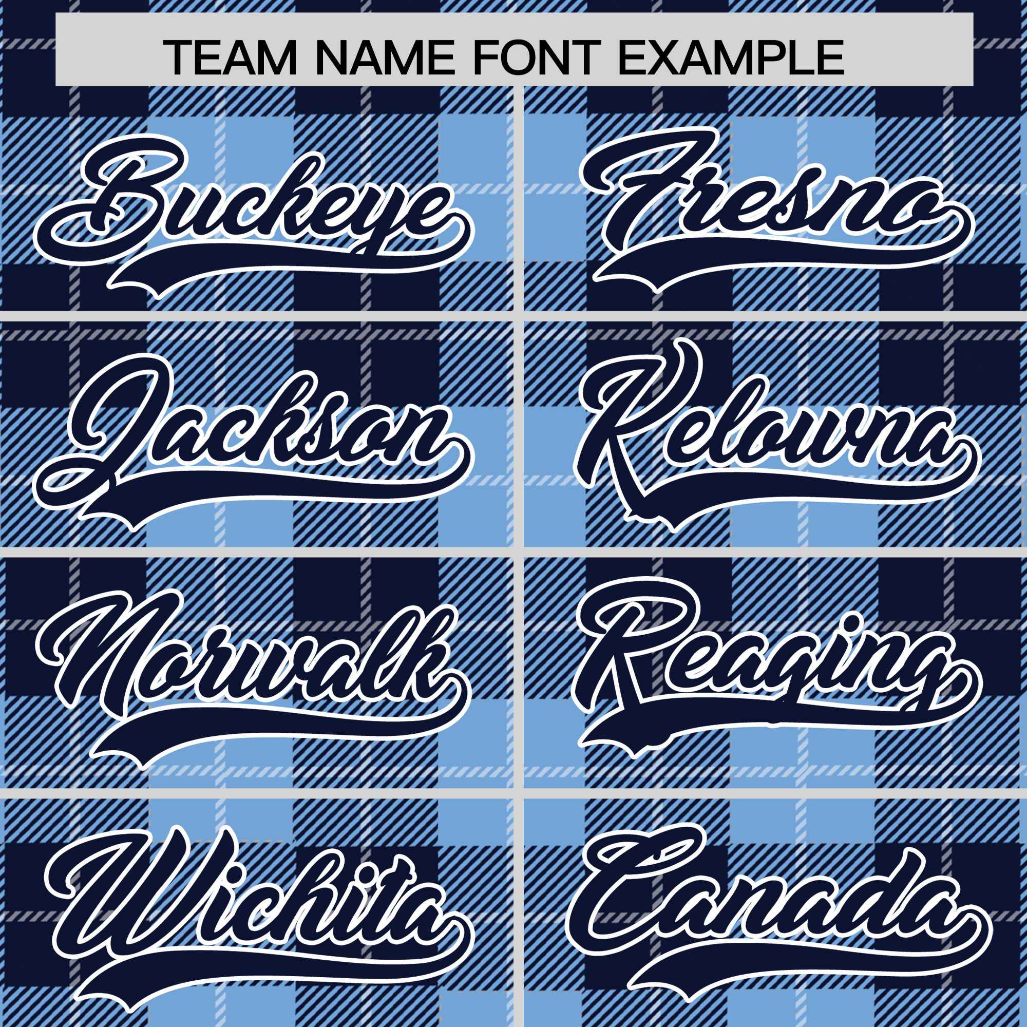 Custom Powder Blue Navy-White Varsity Full-Snap Plaid Pattern Letterman Baseball Jacket