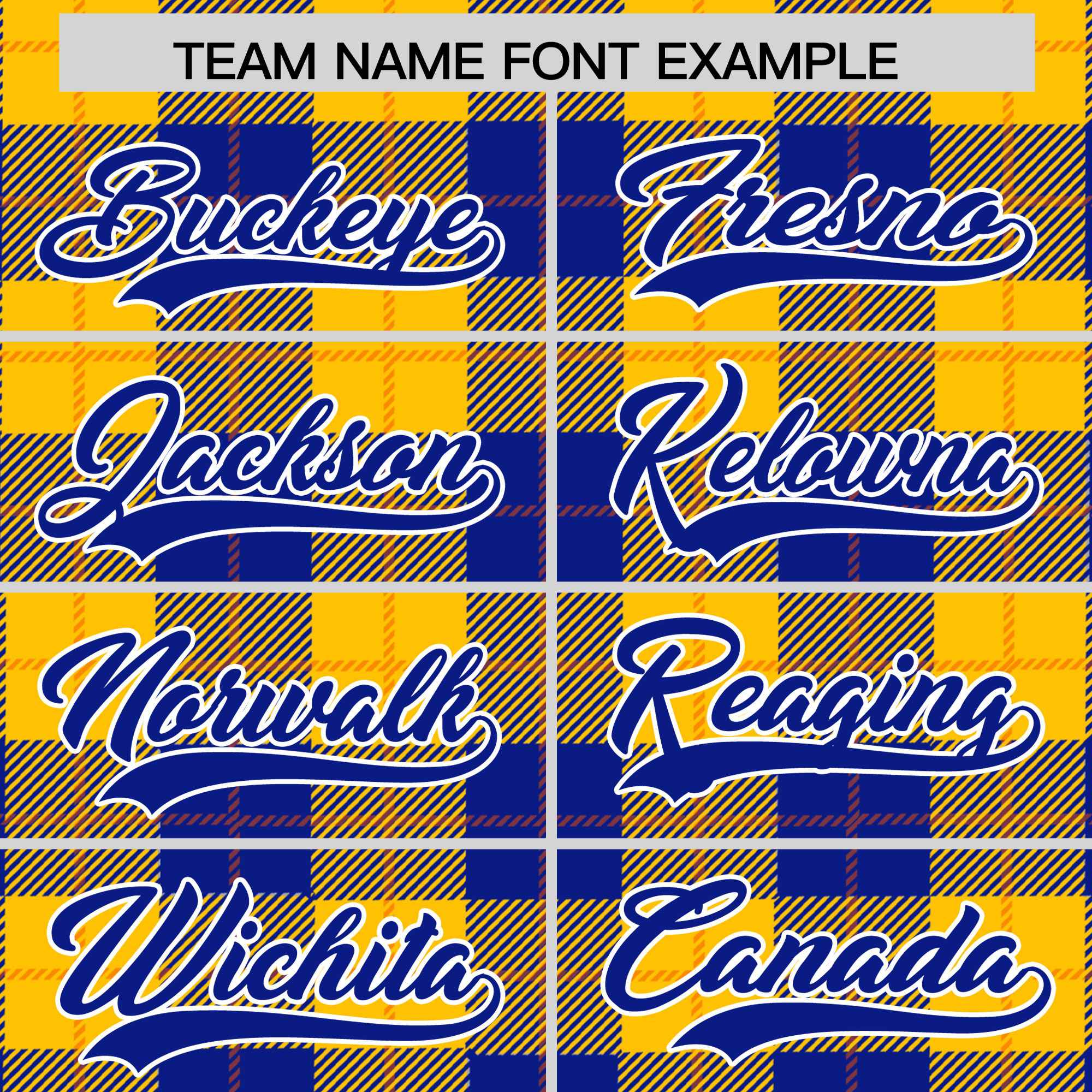 Custom Yellow Royal-Orange Varsity Full-Snap Plaid Pattern Letterman Baseball Jacket