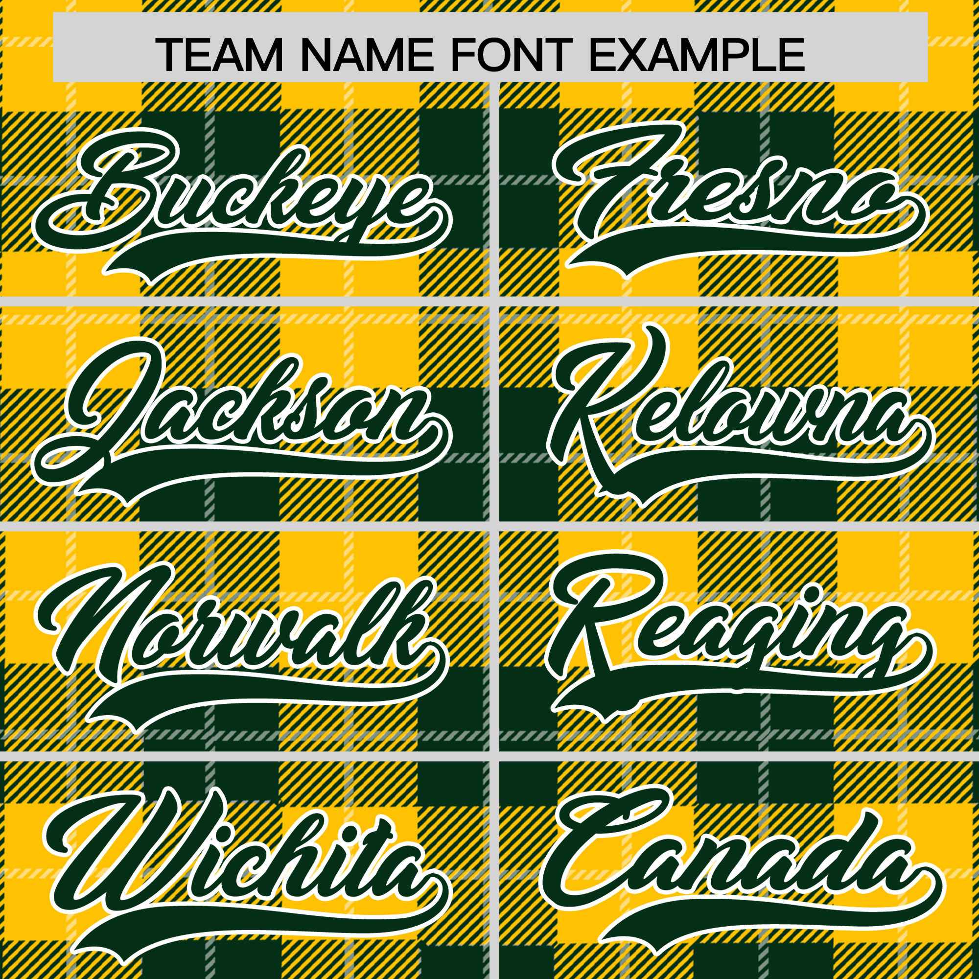 Custom Gold Green-White Varsity Full-Snap Plaid Pattern Letterman Baseball Jacket